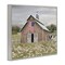 Stupell Industries Patriotic Barn & Cow Framed Giclee Wall Art Design by Amber Sterling